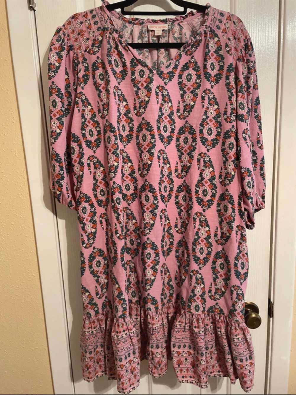 Knox Rose Pink Paisley-Style Mini Dress